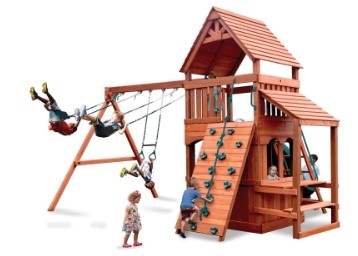 Детская деревянная площадка игровой комплекс Премиум - изображение 1