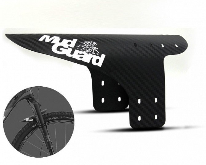 Универсальное крыло Mud Guard для велосипеда. Крылья. Карбон|Брызговик - изображение 1