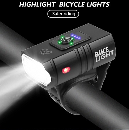 Передний фонарик для велосипеда, самоката. Велосипедный фонарь. Фара - изображение 1