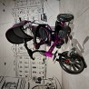 Комфортный детский трехколесный велосипед с капюшоном. Велоколяска