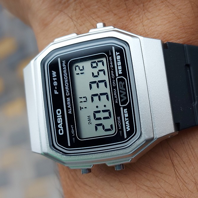 Винтажные Электронные наручные часы Casio F-91WM-7ADF. Монтана. - изображение 1