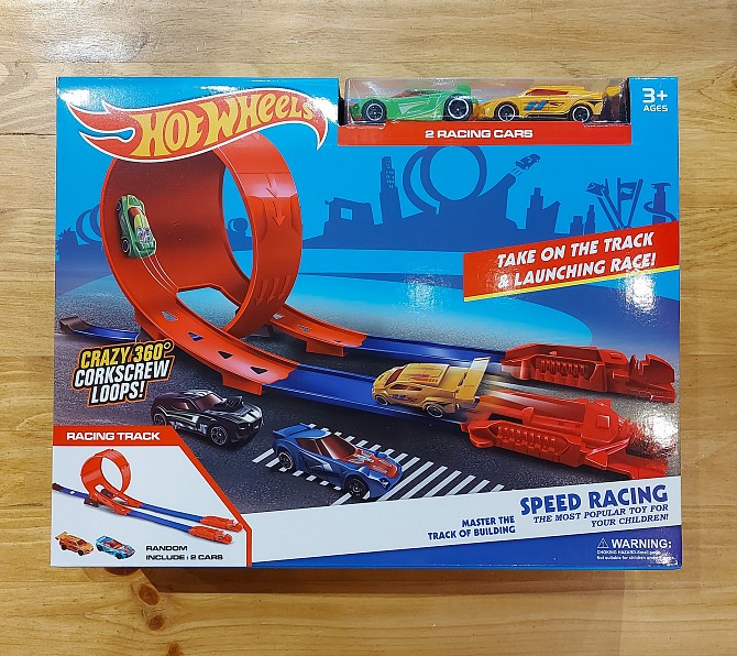 Трек "Hot wheels" Красная Мертвая петля. Хот вилс. Трасса. Две машинки - изображение 1