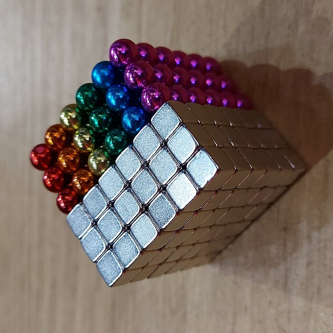 Магнитный Неокуб МИКС. Neocube. 108 кубиков + 108 шариков. Головоломка - изображение 1