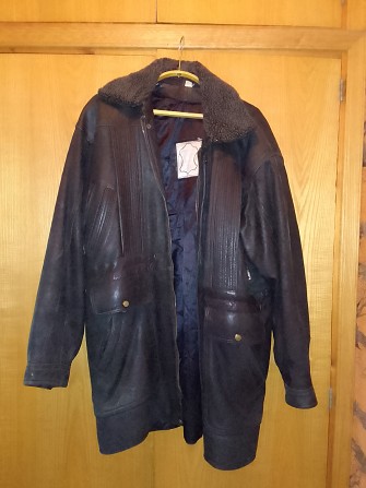 Куртка зимняя мужская из натуральной толстой кожи разм. 54-56 - изображение 1