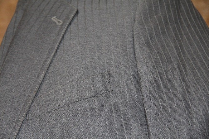 Пиджак мужской серый в полосочку(Югославия) 48 разм - изображение 1