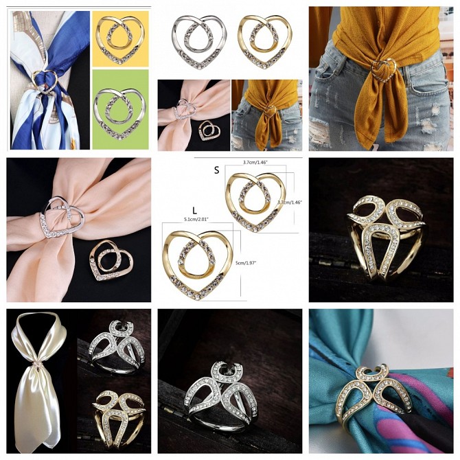 Кольца пряжки для женских платков и шарфов - изображение 1