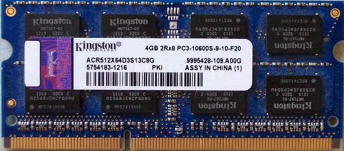 Модули памяти DDR3 SODIMM-1333MHz-4GB. - изображение 1